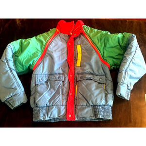 Vintage 90s Kids Jacket Cherokee Colorblock primary colors boys sz 10/M